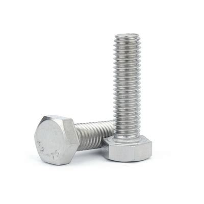 Stainless Steel Hex Head Bolts Metal Mm Hex Head Screws