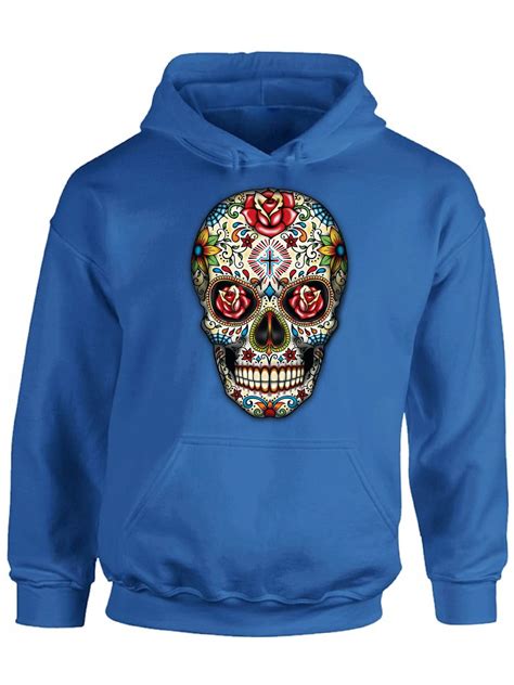 Awkward Styles Sugar Skull Roses Hooded Sweatshirt Sugar Skull Hoodie