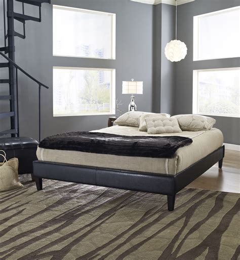 Eco Lux Adams Padded Platform Bed Leather Upholstered Bed Platform