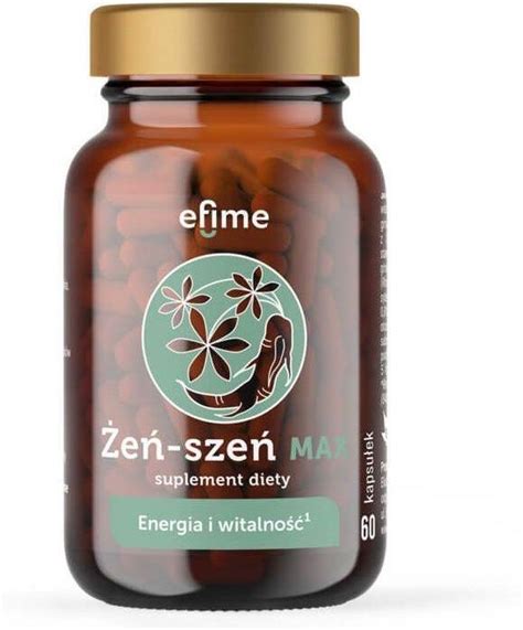 Preparat medycyny naturalnej Ekamedica Efime Żeń Szeń Max 60kaps