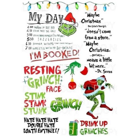 Martodesigns The Grinch Quotes Sayings Christmas Lights