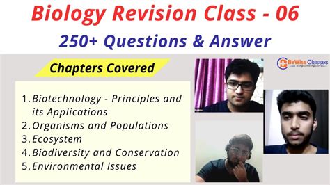 Neet Biology Revision Class 06 250 Ncert Based Biology Questions