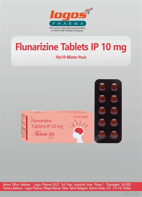 Flunarizine Dihydrochloride Eq To Flunarizine 10 Mg Tablet Logos Pharma