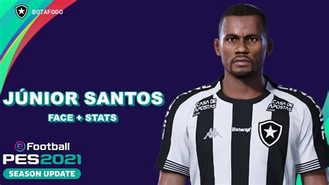 J Nior Santos Pes Botafogo Efootball Como Fazer Youtube