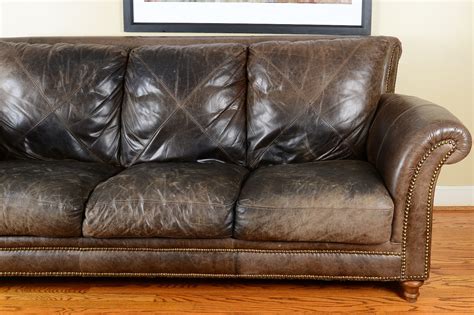 Restoration Hardware Leather Sofa | EBTH