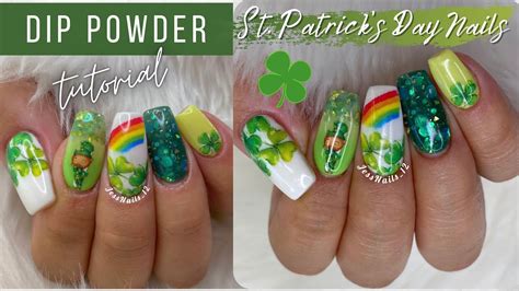 St Patricks Day Nail Tutorial Revel Nail Dip Powder Poshy Nail