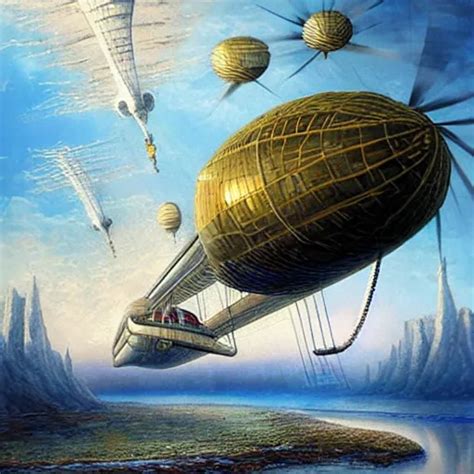 Airship Taking Off From Soaring Towers And Lace Stable Diffusion