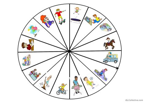 Wheel Of Verbs General Readin English Esl Powerpoints