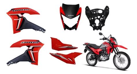 Kit Carenagem Nxr Honda Bros 160 2022 Vermelho Adesivado Parcelamento