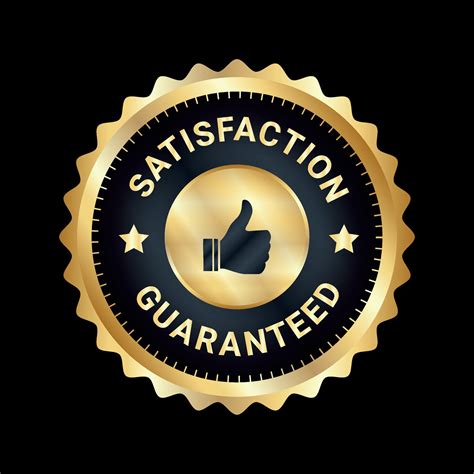 Satisfaction Guaranteed Badge Trust Badge Design Guarantee Badge