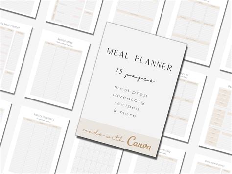 Meal Planner Grocery List Inventory Plannerjournal Weekly Etsy