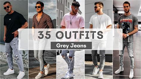 35 Grey Jeans Outfit Ideas For Summer 2022 Gray Jeans Men S Fashion