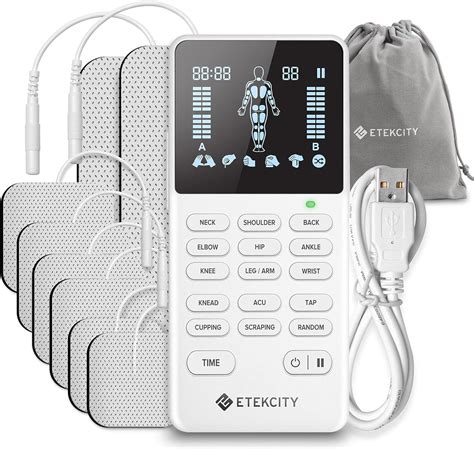 Etekcity Tens Unit Muscle Stimulator Machine With Replacement Pads For Pain Relief