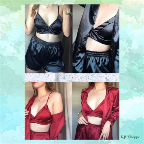 Silk Satin Lingerie In Set Small To Large Shopee Philippines
