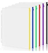 Antner 6 Pack Zippered Binder Pockets Letter Size 3 Holes Binder