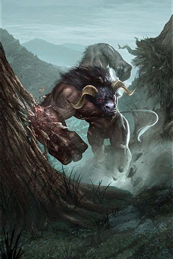 Rampaging Minotaur Elder Scrolls Fandom Fantasy Beasts Mythical