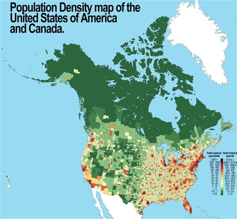 Population Density map of the United States of... - Maps on the Web