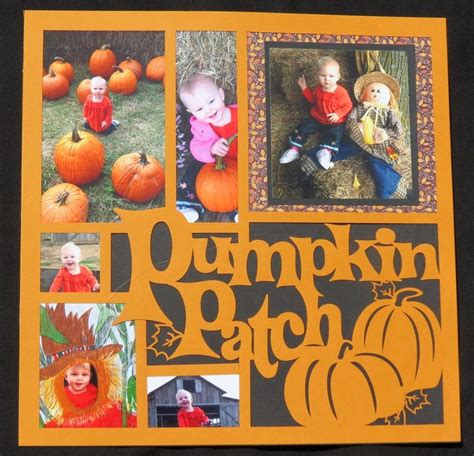 Layout Pumpkin Patch Fall Scrapbook Holiday Scrapbook Halloween