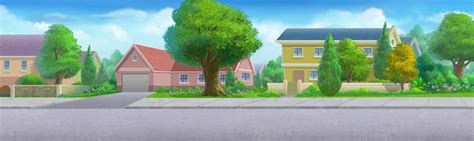 Golden Street Animation | Neighborhood painted background