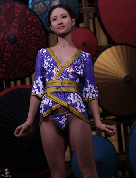 DForce Kimono Lingerie Top For G9 For Xtrart 3d 3 By Crender