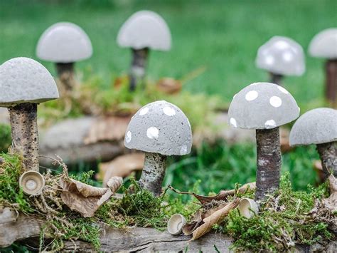 Diy Herbstliche Tischdeko Wie Du Pilze Aus Beton Selbst Machst