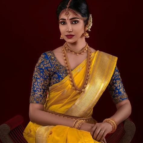 30 Blouse Designs For Yellow Silk Saree Candy Crow