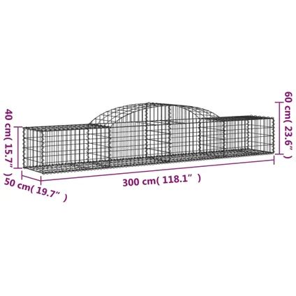 Vidaxl Paniers Gabions Arqu S Pcs X X Cm Fer Galvanis