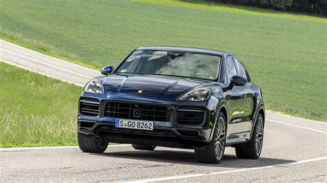 2021 Porsche Cayenne GTS Coupe Color Moonlight Blue Metallic Front