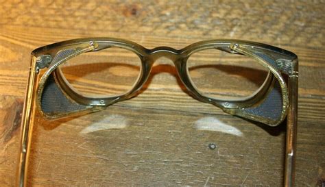 Vintage American Optical Ao Flexi Fit 6m Z87 Safety Eyeglasses W Side Screen 3840227986