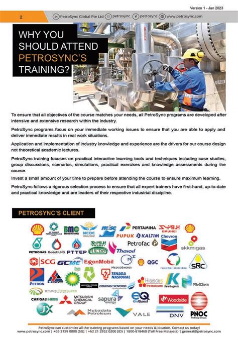 Petrosync Oil And Gas Petrochemical And Power Technical Training