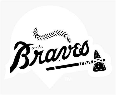 Logo Black And White Brand Atlanta Braves - Atlanta Braves Logo Black ...