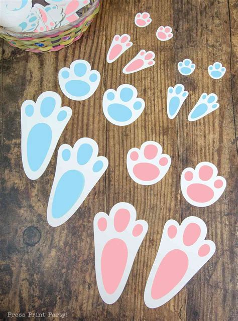 Free Printable Easter Bunny Footprints For A Hoppy Easter Morning