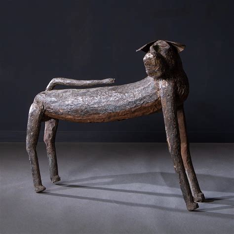 Sculpture of Dog Made of Wood and Tin, African Mid Century | Inner Gardens