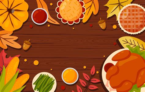 Thanksgiving Food Background 10563354 Vector Art at Vecteezy