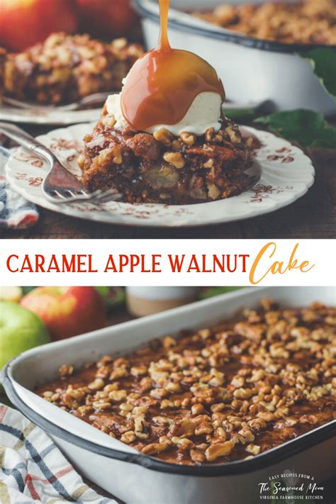 Apple Walnut Cake With Caramel Glaze The Seasoned Mom