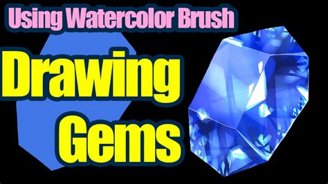 How to draw gems using watercolor brushes. | MediBang Paint - the free ...