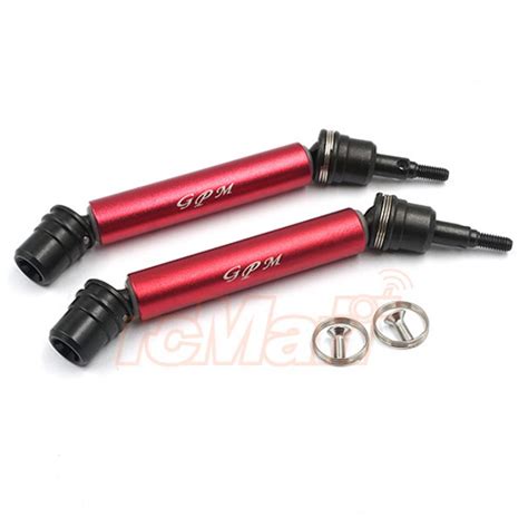 Gpm Racing Steel Aluminium Front Rear Cvd Drive Shaft Set Red For Arrma