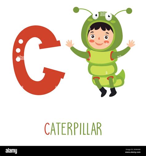 Character In Animal Costume Showing Alphabet Letter Stock Vector Image