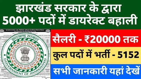 Jharkhand New Vacancy 2023 Jharkhand Rojgar Mela Bharti 2023