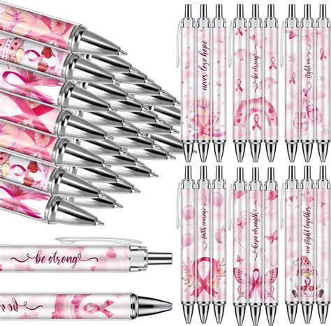 Amazon Zhanmai 24 Pieces Breast Cancer Awareness Ballpoint Pen