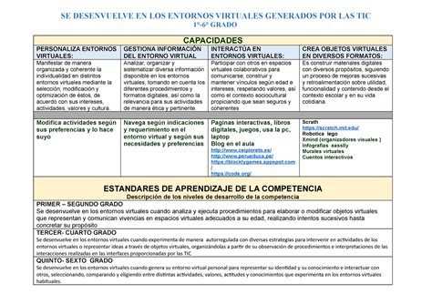 Competencia Se Desenvuelve En Los Entornos Virtuales Generados Por