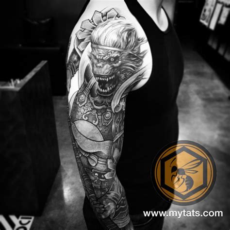 Monkey King tattoo Mehr | King tattoos, Tattoos, Monkey tattoos