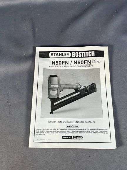 Stanley Bostitch 15 ga Pneumatic Finish Nailer Model N60FN, With ...