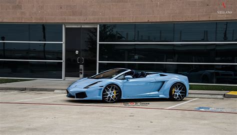 Baby Blue Convertible Lamborghini Gallardo Customized and Put on Color ...