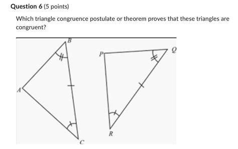[FREE] Which triangle congruence postulate or theorem proves that these ... 