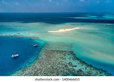 Naked Island Siargao Island White Sand Stock Photo