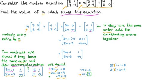 Question Video Solving Equations Involving Scalar Multiplication Nagwa