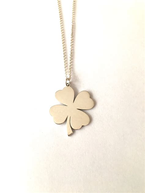 Sterling Silver Four Leaf Clover Necklace Clover T Good Luck