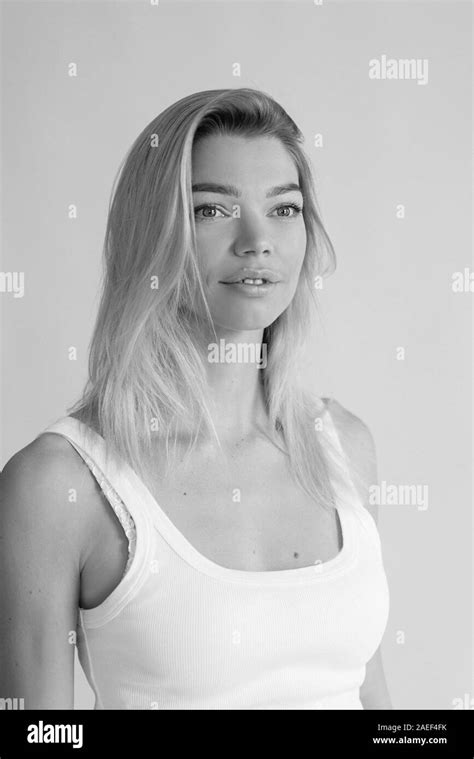 Blonde Cheerful Woman Doing Yoga Asanas Healthy Lifestyle And Sport Concept Stock Photo Alamy