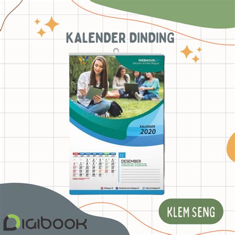 Jual Custom Kalender Dinding Lembar Klem Seng Shopee Indonesia